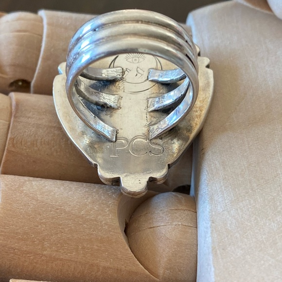 Pacific Crest Silver Turquoise heart sterling silver ring - Picture 6 of 9